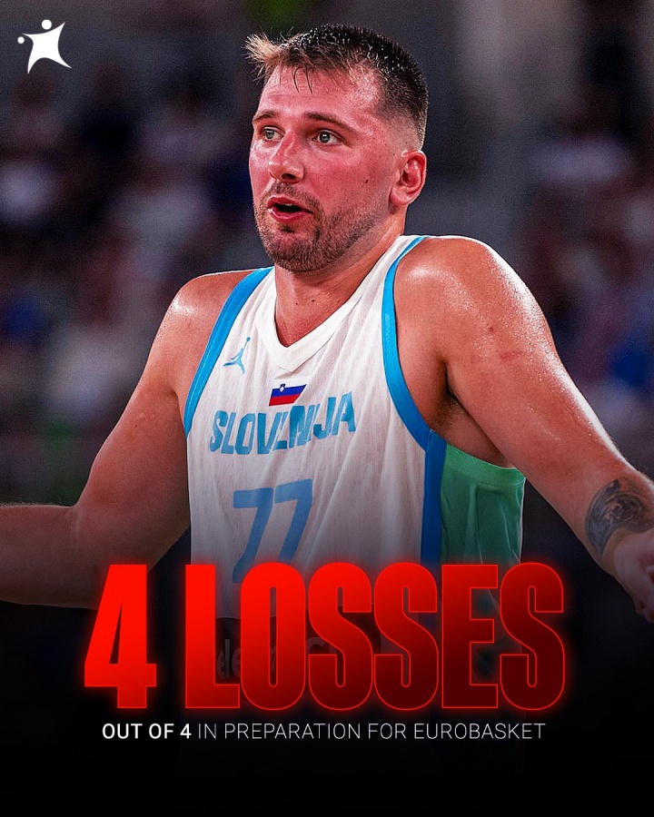 东契奇仅出战1.5场👀斯洛文尼亚男篮欧洲杯热身赛四连败