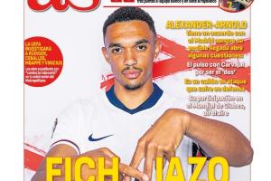 阿斯头版：阿诺德已与皇马达协议，但他能否参加世俱杯存疑